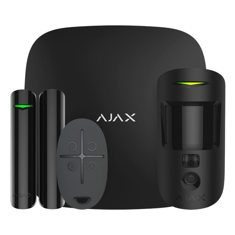 Стартовый комплект охранной сигнализации Ajax StarterKit Cam Plus (черный)